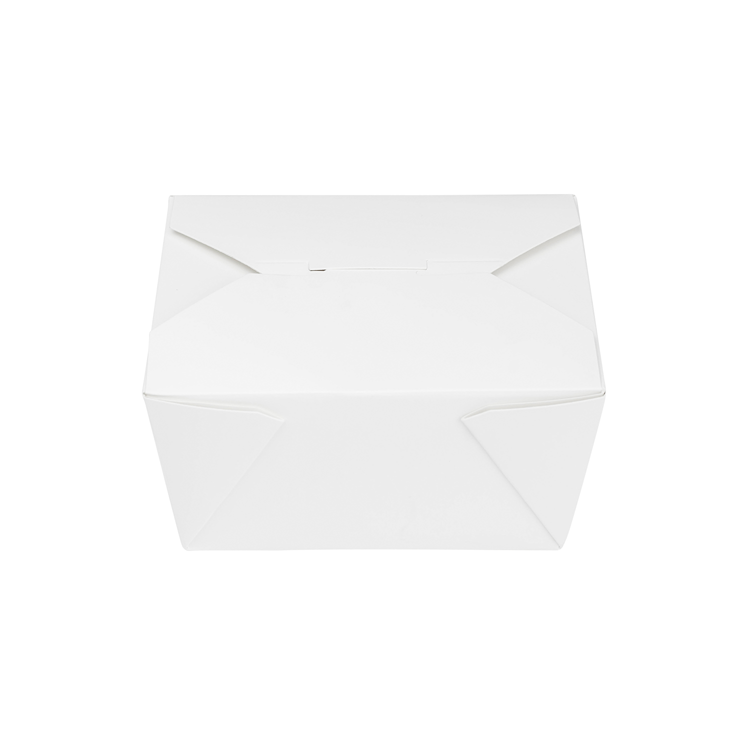 White Microwavable Folded Paper #1 Takeout Boxes - Small Fold-To-Go  Containers