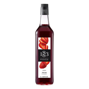 Strawberry Syrup 1883 Maison Routin - 1 Liter Bottle-1883 Maison Routin