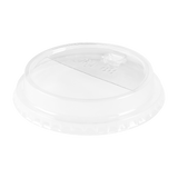 Karat Half Moon Sipper lids for 12-24oz PET Plastic cup - 98mm - Strawless Lids-karat