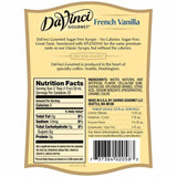 Sugar Free French Vanilla DaVinci Syrup Bottle - 750mL-DaVinci Gourmet