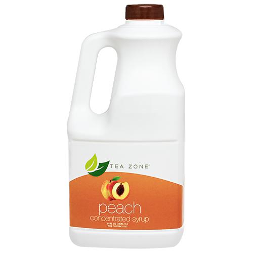 Tea Zone Peach Syrup Bottle - 64 oz-Tea Zone