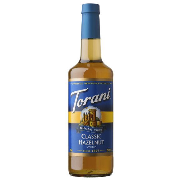 Torani Sugar Free Classic Hazelnut Syrup - 750 ml Bottle-torani